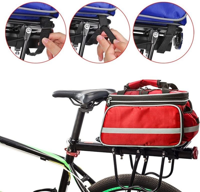 Bike Saddle Bag Bicycle Rear Rack Pannier Pouch Bags