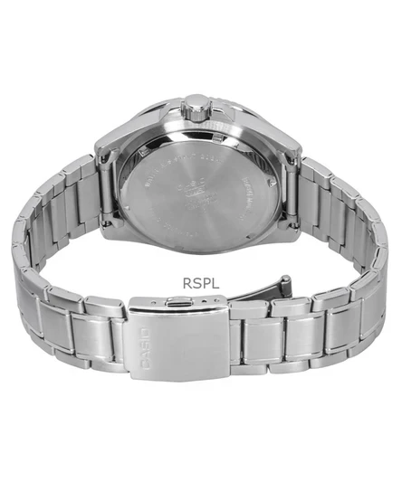 Casio Standard Analog Stainless Steel Black Dial Quartz MDV-107D-3 200M Mens Watch