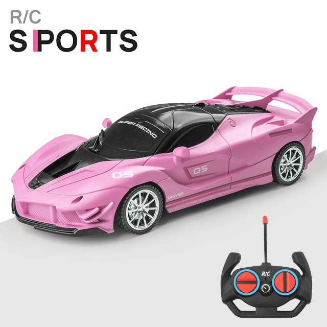 1:18 RC Sports Car - LED Light, 2.4G Remote Control High-Speed Drift Car
