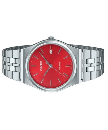 Casio Standard Analog Stainless Steel Red Dial Quartz MTP-B145D-4A2V Unisex Watch