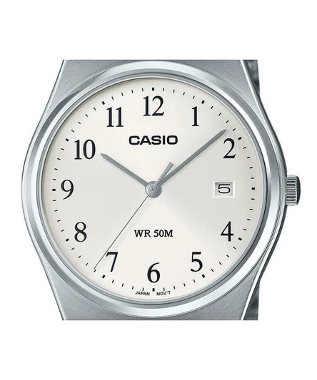 Casio Standard Analog Stainless Steel White Dial Quartz MTP-B145D-7B Mens Watch