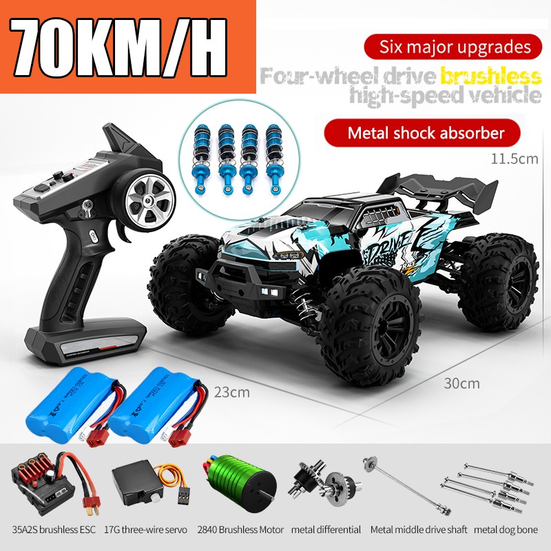 Off-Road 4x4 RC Car - High Speed 70KM/H Brushless 4WD Monster Truck