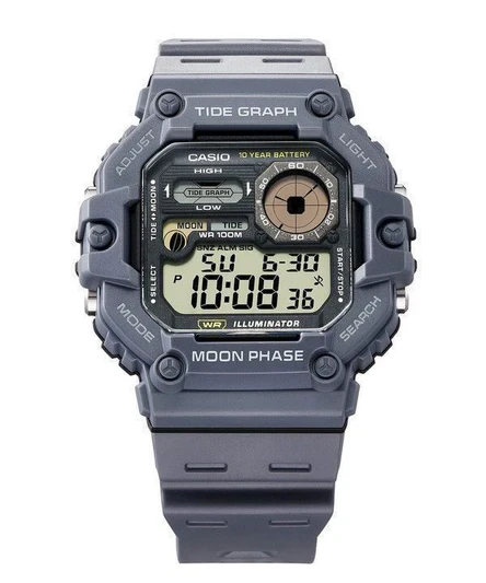 Casio Standard Digital Graph Moon Phase Resin Strap Quartz WS-1700H-8AV 100M Men's Watch