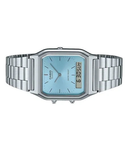 Casio Vintage Analog Digital Turquoise Blue Dial Quartz AQ-230A-2A1 Unisex Watch
