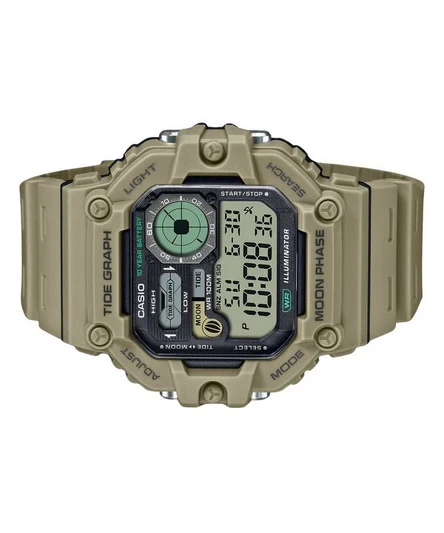 Casio Standard Digital Graph Moon Phase Resin Strap Quartz WS-1700H-5AV 100M Men's Watch