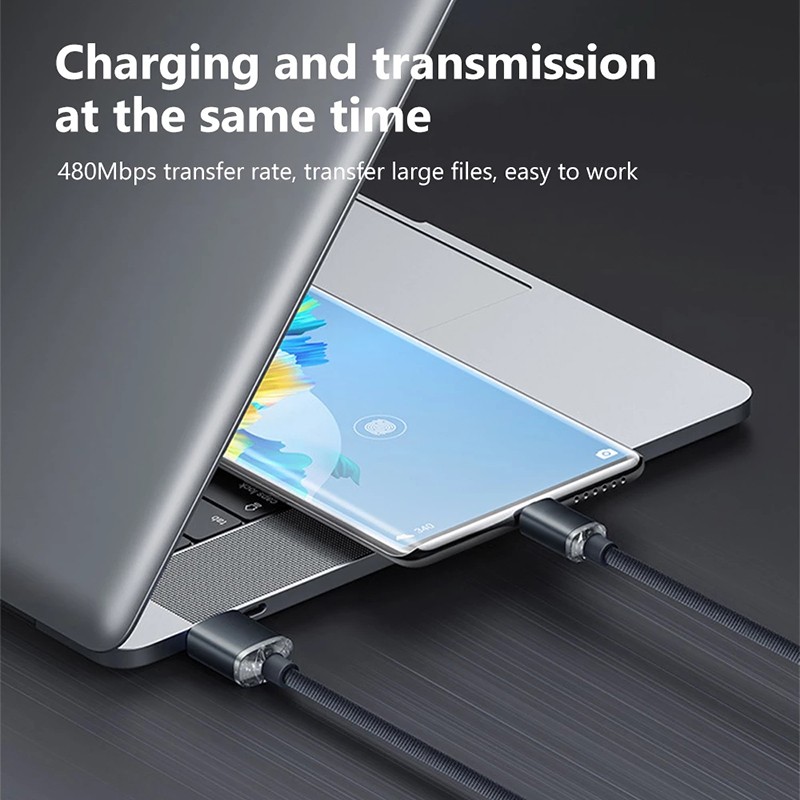 120W 6A Fast Charge USB Type-C Cable - Quick Charge Data Cable