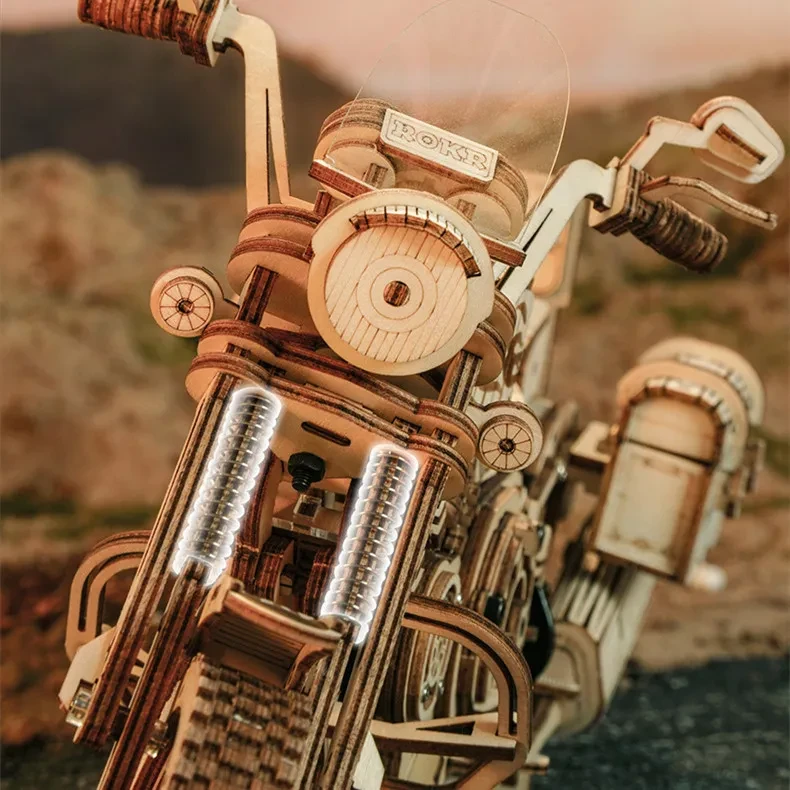 Cruise Motorcycle Manual Diy Wooden Assembly Model Decompression Toy