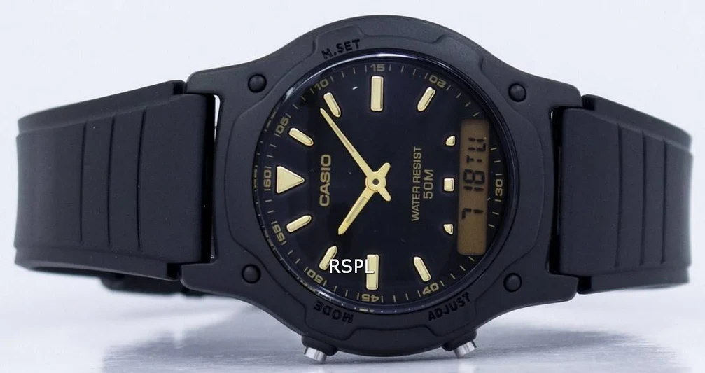 Casio Analog Digital Quartz Dual Time AW-49HE-1AVDF AW-49HE-1AV Mens Watch
