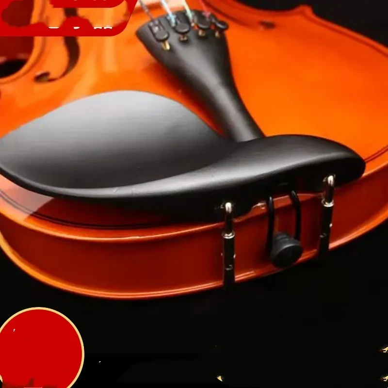 Tiger Pattern Basswood Students Practice Violin With Triangle Case Bow Rosin