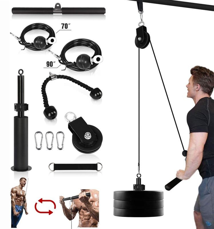 DIY Fitness LAT Lift Pulley System Home Gym
