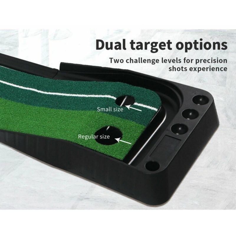 PGM Golf Putting Green Putting Trainer Mat Ball Auto Return