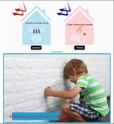 Brick Wallpaper Wall STICKERS 77*70cm 3D 3