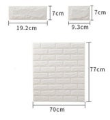 Brick Wallpaper Wall STICKERS 77*70cm 3D 3