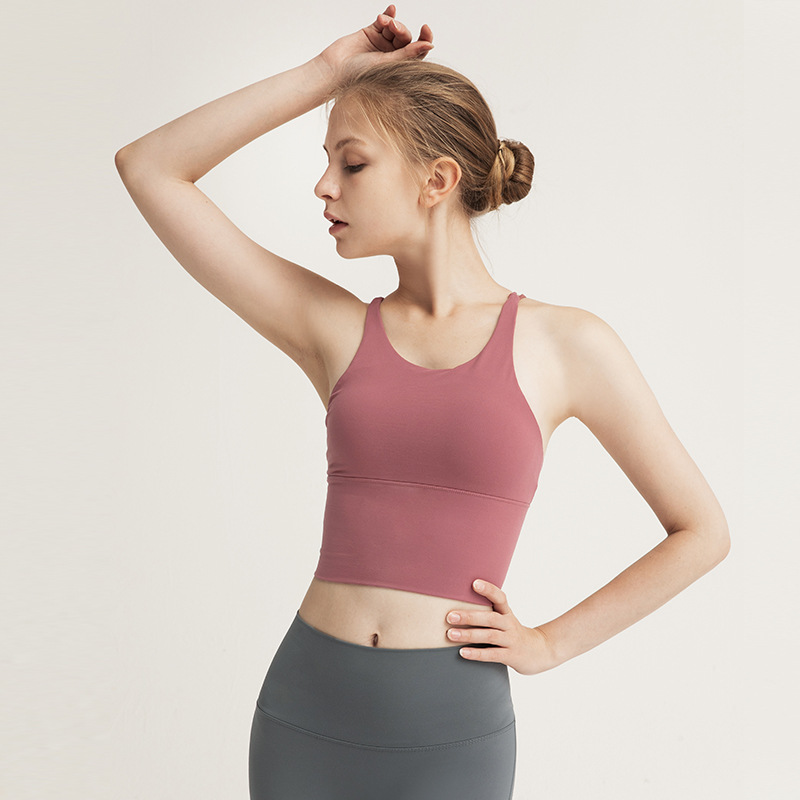Thin Horizontal Band Bra Summer Sports Fitness Women'S Yoga Mat Underwear Bra