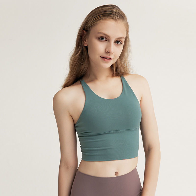 Thin Horizontal Band Bra Summer Sports Fitness Women'S Yoga Mat Underwear Bra