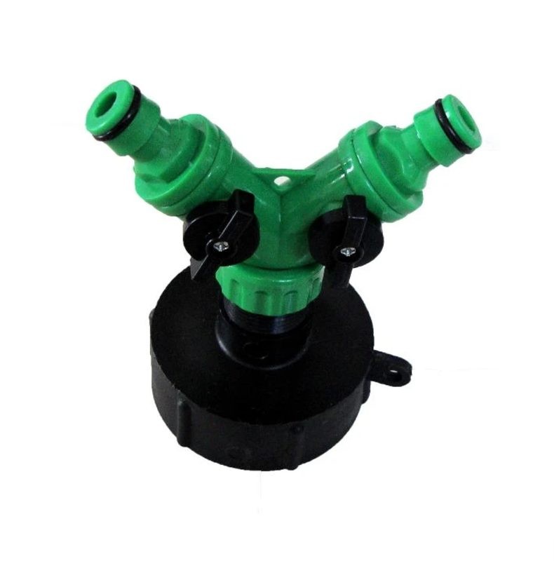 IBC Water Tank Adapter Garden Hose 2-Way Splitter