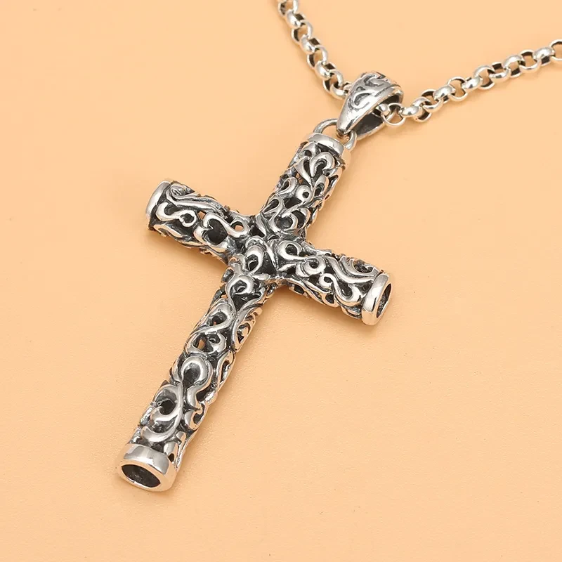 Men's Vintage Cross Pendant Necklace