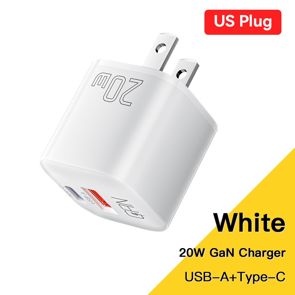 Essager 20W GaN USB Type-C Charger - PD Fast Charge QC 3.0