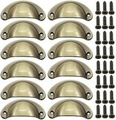 12pcs Vintage Antique Bronze Drawer Handles Cabinet Door Furniture Pulls