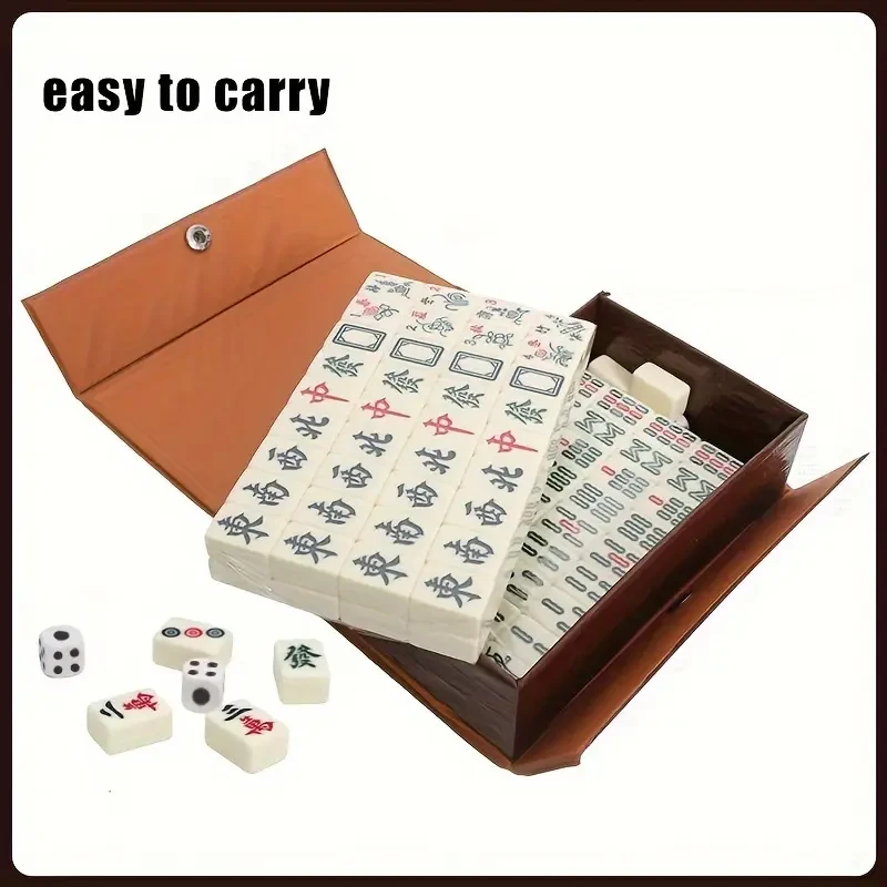 Compact Mahjong Set - Perfect for Travel and On-the-Go Board Games!