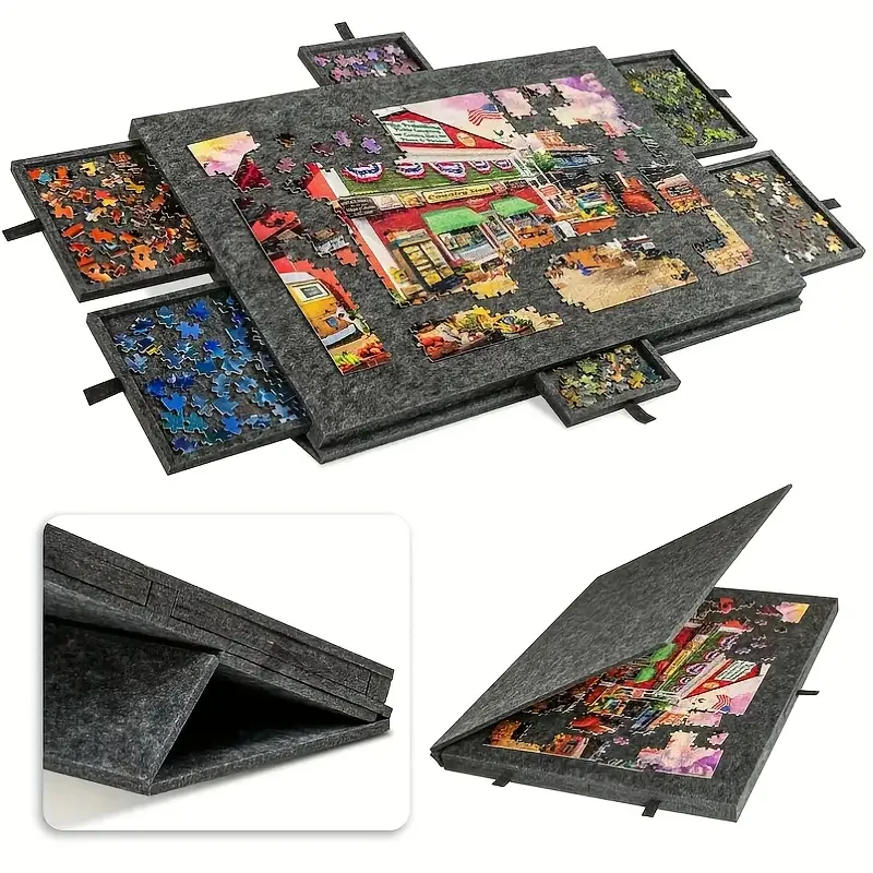 1pc 6-in-1 Brain Teaser Tabletop with Stand Cover