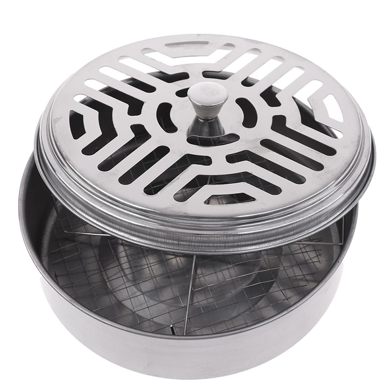 Safe Metal Mosquito Coil Holder - Round Rack Plate for Spiral Incense Repellent
