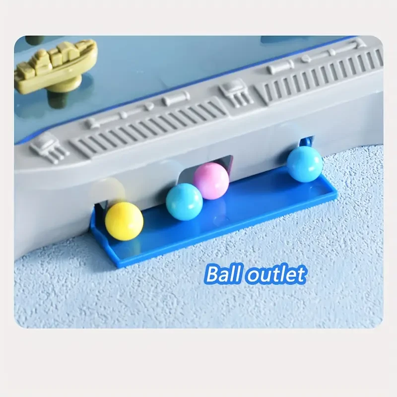 Navy Battleship Shooting Board Game 2-Player Marble Combat Game