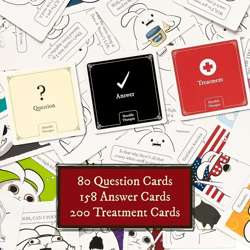 1pc "The Oatmeal" Horrible Therapist Card Game - Hilarious Adult Party Game