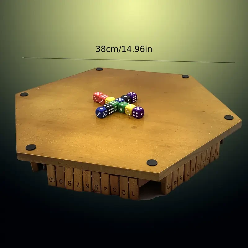 Classic Family Game Night Wooden Shut The Box Board Game