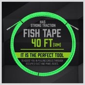 12M Fish Tape Wire Puller Electrical Cable Pulling Rod Threader
