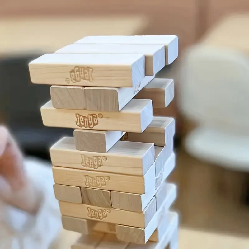 Classic Stacking Tower Game with Genuine Hardwood Blocks
