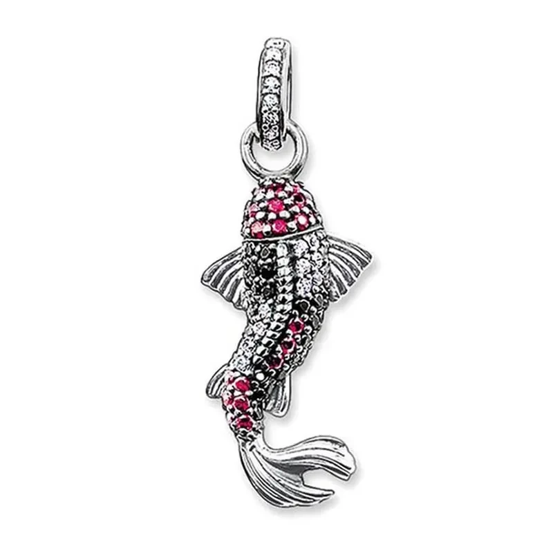 Female 925 Silver Fish Pendant