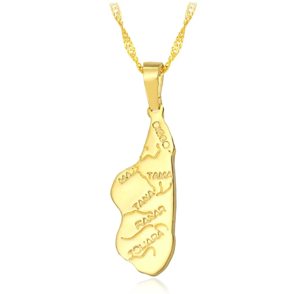 Africa Madagascar Map Pendant Necklace