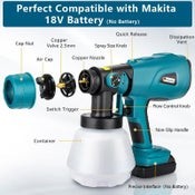 Cordless Spray Gun Paint Sprayer For Makita Battery