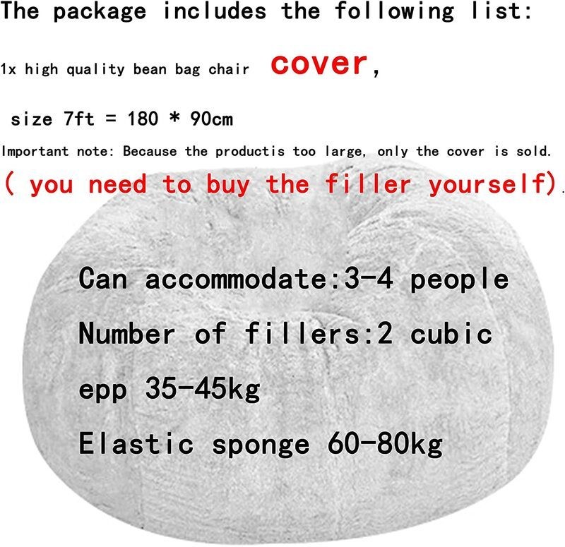 Bean Bag Cover Sofa Cushion Bed