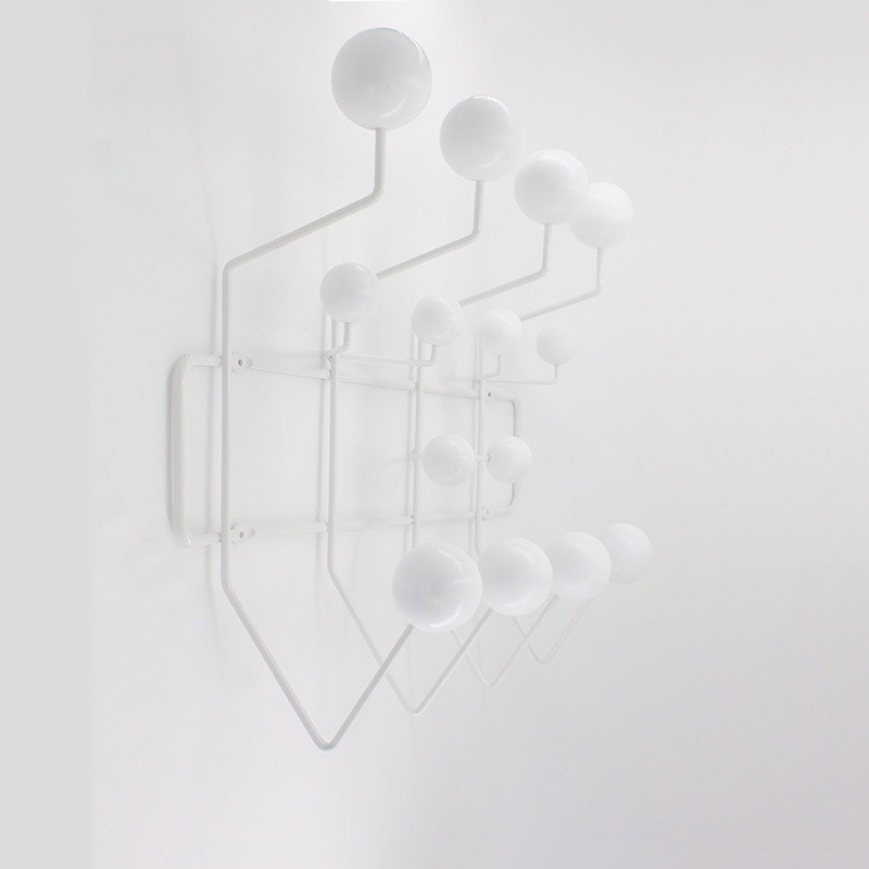 Kindergarten Iron Coat Rack with Solid Wood Ball