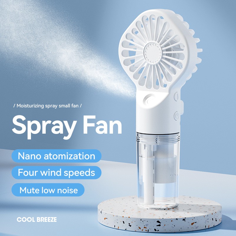 Portable 4-Speed Mist Fan with USB Charging