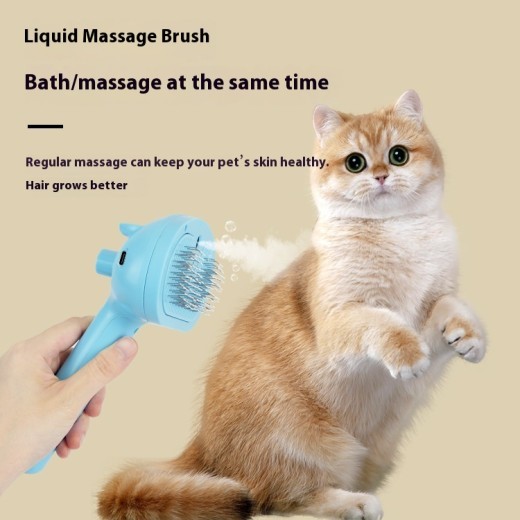 Pet Spray Comb Rechargeable Float Hair Cleaning One Key Hair Removal Comb