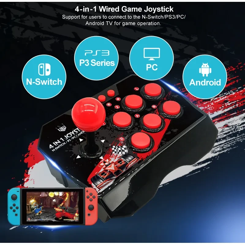 Switch Handle 4 In 1 Wired Game Handle Accessories