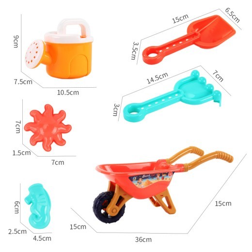 Large Beach Toy Stroller 6-Piece Set Children'S Toy Car