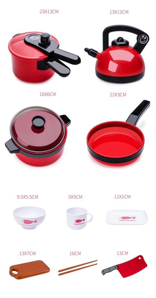 Children Play House Kitchen Toys Simulation Kitchenware Early Education Learning Kit Girl Cooking Rice Cooker Toy Kids Kitchen