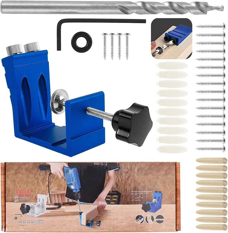 46pcs Pocket Hole Jig Kit