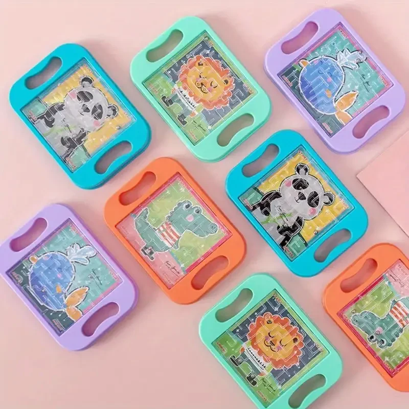 12Pcs Cartoon Maze Game Toy Balance