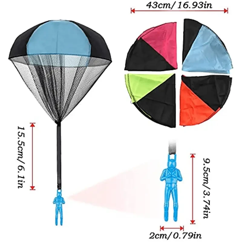 10pcs Tangle-Free Parachute Toys for Youngsters