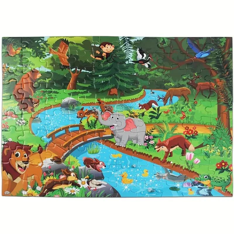 100pcs Vibrant Animal Kingdom Jigsaw Puzzle