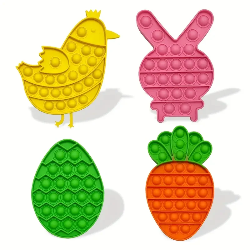 4pcs Easter Fidget Sensory Pop Toys for Youngsters