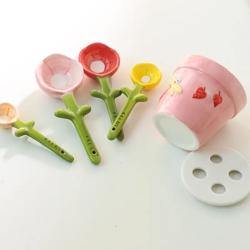 Ceramic Flower Spoon Underglaze