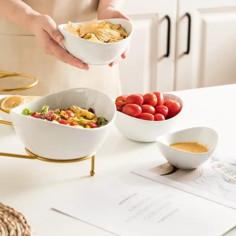 Elegant 3-Tier Ceramic Serving Stand Set