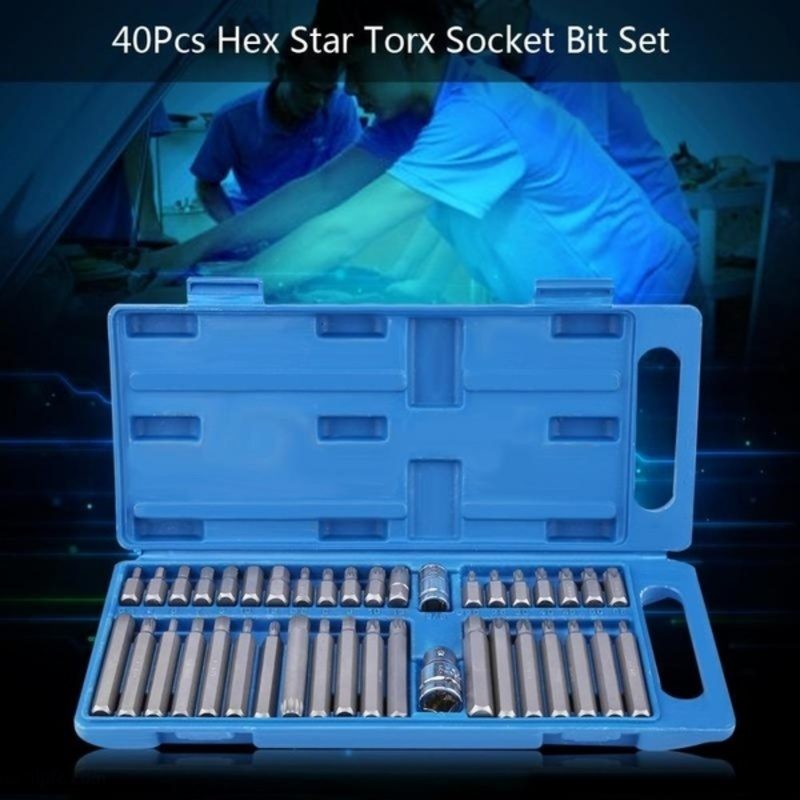 40Pcs Torx Star Socket bit Set