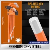 Long Arm Hex Key Allen Wrench Set